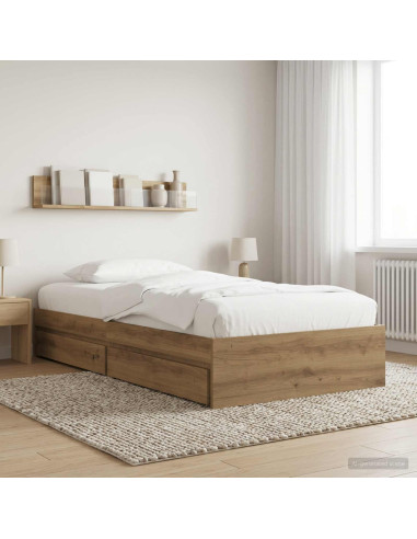Telaio del letto con storage Rovere Artigianale 80 x 200 cm