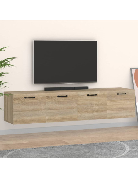 Mobili Parete 2 pz Rovere Sonoma 60x36,5x35cm Legno Multistrato