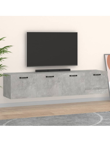 Mobili Parete 2 pz Grigio Cemento 60x36,5x35 cm in Multistrato