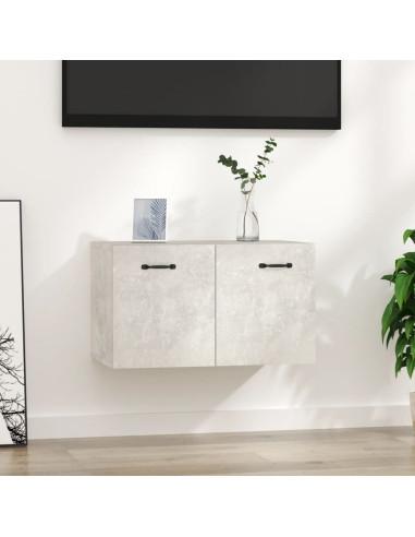 Mobile a Parete Grigio Cemento 60x36,5x35 cm Legno Multistrato