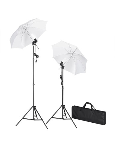 Kit Studio Fotografico con Luci Ombrelli Fondale e Riflettore