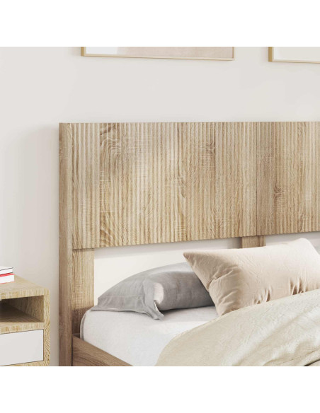 Struttura del letto con stoccaggio e testata Rovere Sonoma