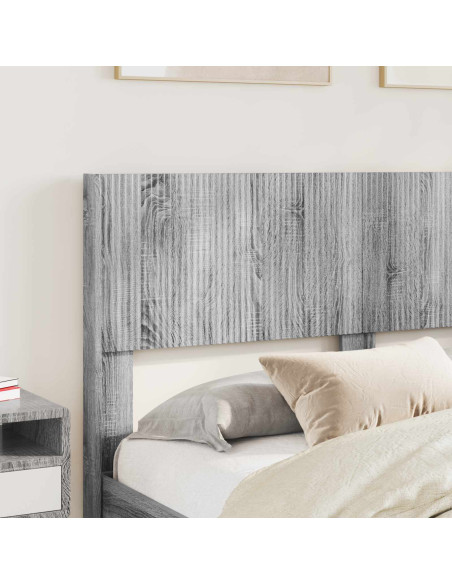Struttura del letto con stoccaggio e testata Grigio Sonoma