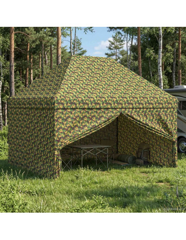 Tendone con 4 Pareti Laterali 3 x 4 m Camouflage Militare