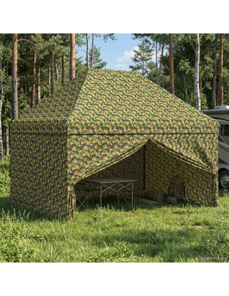 Tendone con 4 Pareti Laterali 3 x 4 m Camouflage Militare