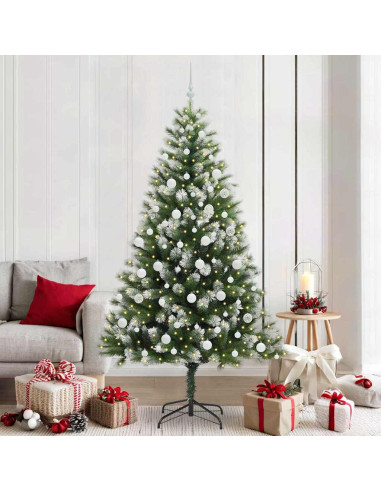 Albero di Natale artificiale a cerniera con neve fioccata