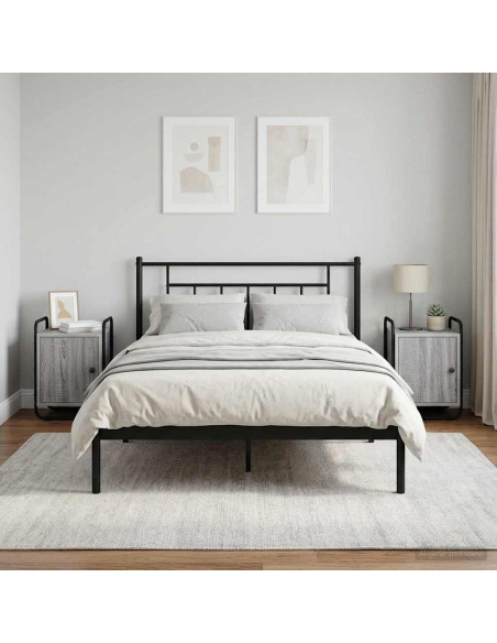 Armadio da Notte 2 pz Sonoma grigio Legno ingegnerizzato