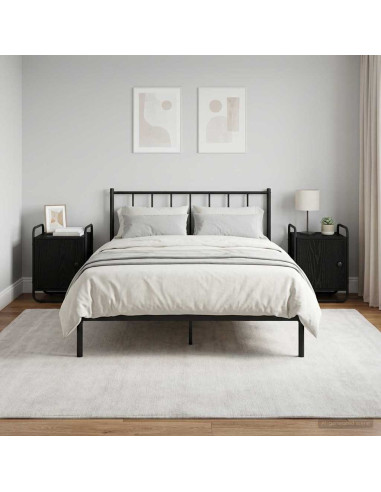 Armadio da Notte 2 pz Rovere Nero Legno ingegnerizzato