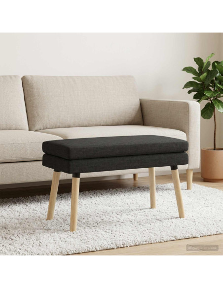 Panchina a doppio strato Nero 80 x 40 x 47 cm Tessuto
