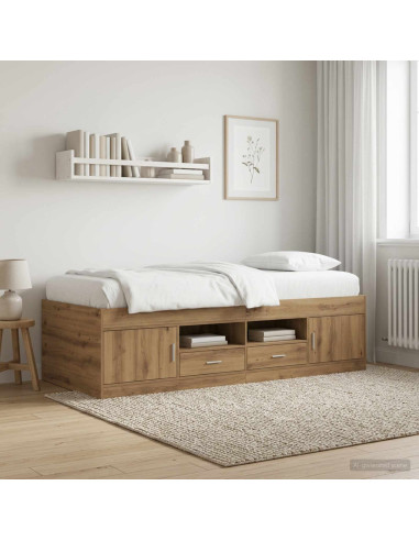 Telaio del letto con storage Rovere Artigianale 80 x 200 cm