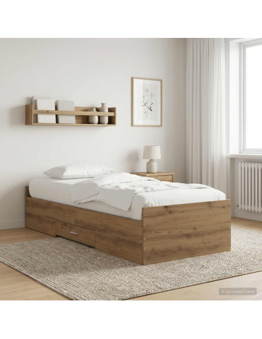 Telaio del letto con storage Rovere Artigianale 80 x 200 cm