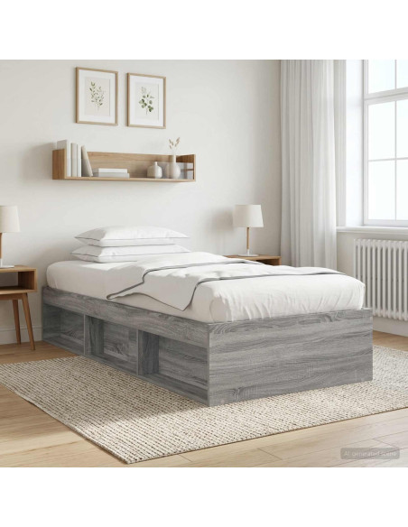 Telaio del letto con storage Sonoma grigio 80 x 200 cm