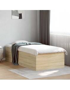 Struttura letto a pavimento Rovere Sonoma 80 x 200 cm