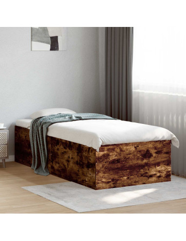 Struttura letto a pavimento Rovere Fumo 80 x 200 cm