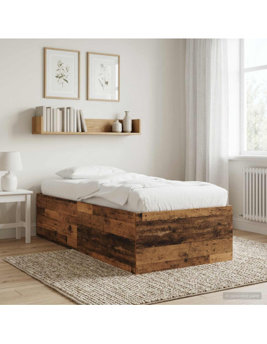 Struttura letto a pavimento Legno antico 80 x 200 cm