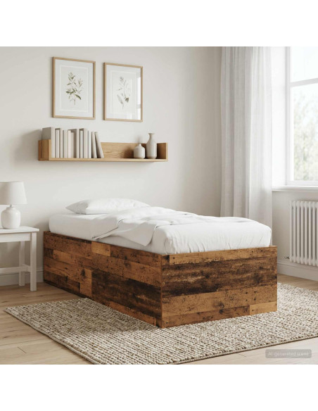 Struttura letto a pavimento Legno antico 80 x 200 cm