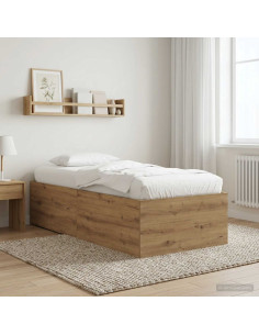 Struttura letto a pavimento Rovere Artigianale 80 x 200 cm