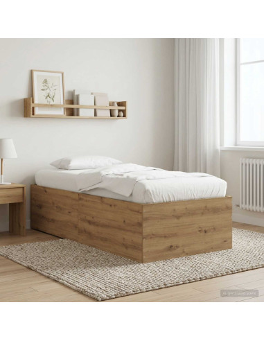 Struttura letto a pavimento Rovere Artigianale 80 x 200 cm