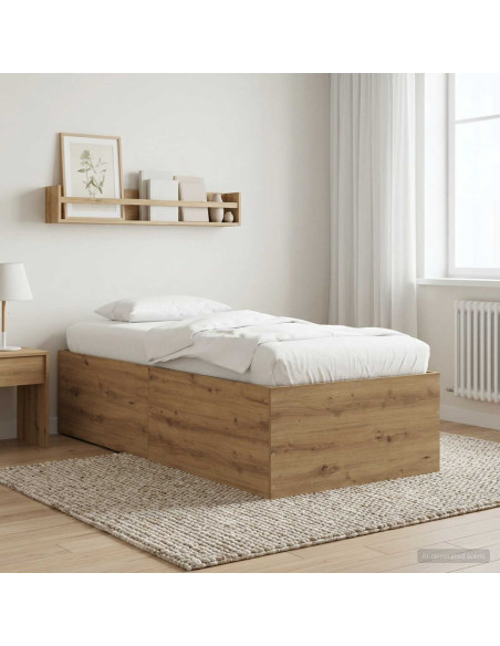 Struttura letto a pavimento Rovere Artigianale 80 x 200 cm