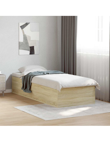 Struttura letto a pavimento Rovere Sonoma 80 x 200 cm