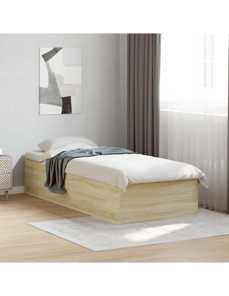 Struttura letto a pavimento Rovere Sonoma 80 x 200 cm