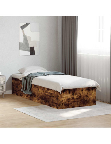Struttura letto a pavimento Rovere Fumo 80 x 200 cm