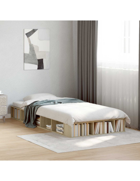 Telaio del letto con storage Rovere Sonoma 80 x 200 cm