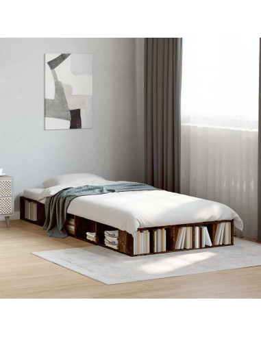 Telaio del letto con storage Rovere Fumo 80 x 200 cm