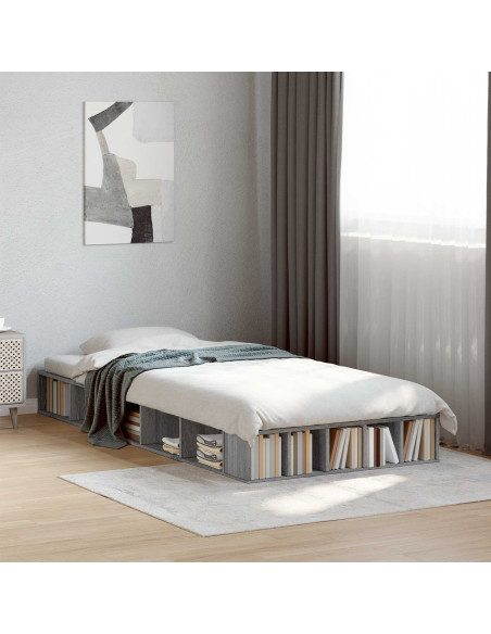 Telaio del letto con storage Sonoma grigio 80 x 200 cm