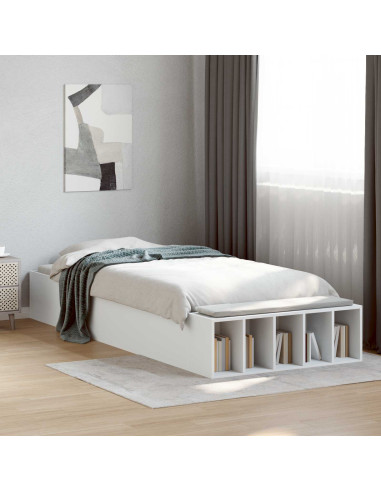 Telaio del letto con storage con lo scaffale Bianco 80 x 200 cm