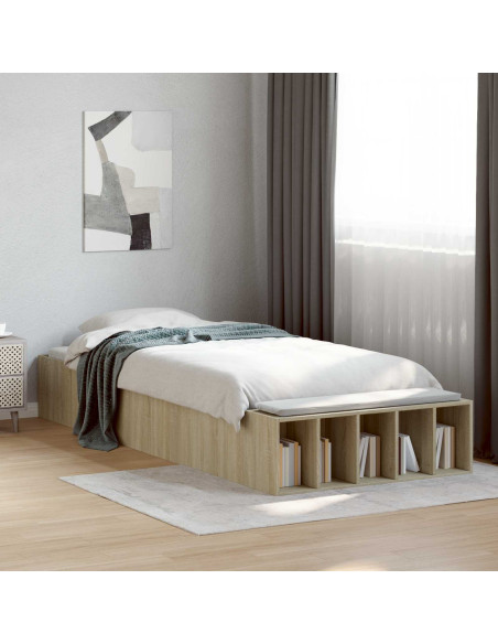 Telaio del letto con storage Rovere Sonoma 80 x 200 cm