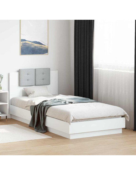 Struttura letto con testata con testiera Bianco 80 x 200 cm