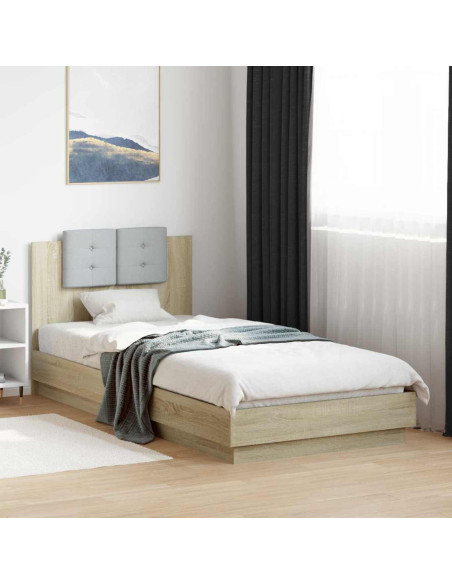 Struttura letto con testata Rovere Sonoma 80 x 200 cm