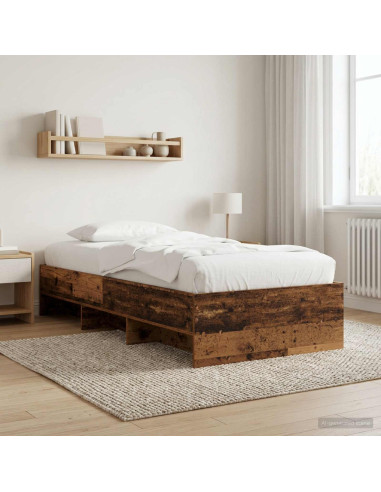 Struttura del letto con lo scaffale Legno antico 80 x 200 cm