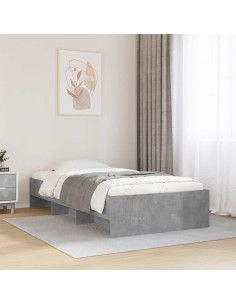 Struttura del letto con lo scaffale Grigio Cemento 80 x 200 cm