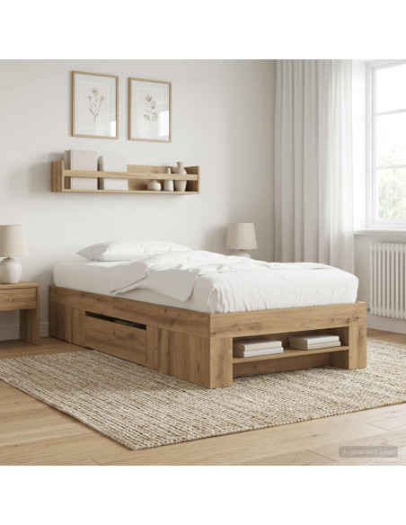 Telaio del letto con storage Rovere Artigianale 80 x 200 cm