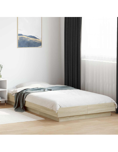 Struttura letto a pavimento Rovere Sonoma 80 x 210 cm