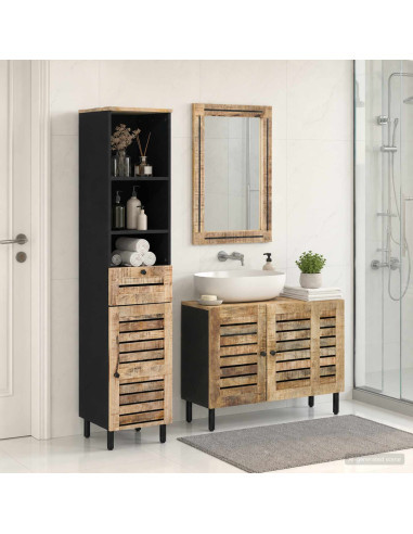 Set di Armadi da Bagno 3 pz Naturale 38 x 33 x 160 cm