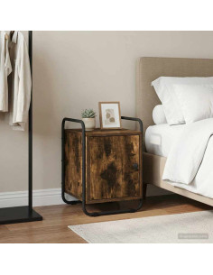 Armadio da Notte Rovere Fumo Legno ingegnerizzato
