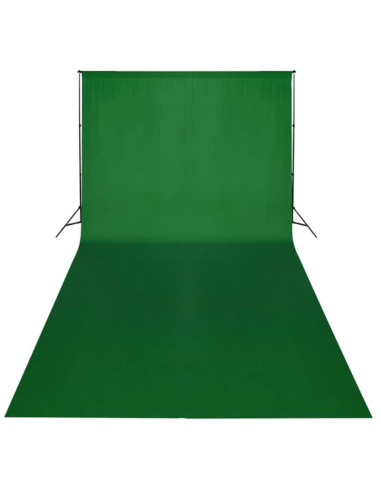 Fondale in Cotone Verde senza Supporto 600x300 cm per Croma Key