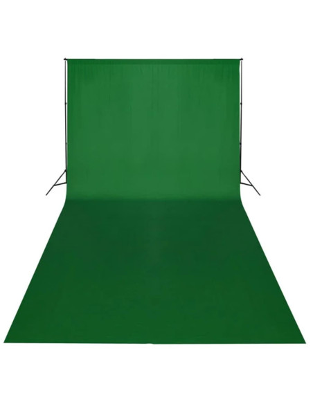 Fondale in Cotone Verde senza Supporto 600x300 cm per Croma Key