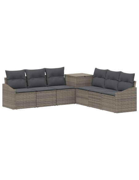 Set di divani 7 pcs Grigio e Grigio Scuro