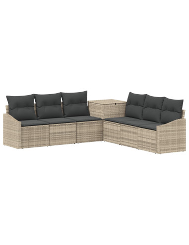 Set di divani 7 pcs Grigio chiaro e grigio scuro
