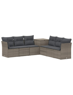 Set di divani 7 pcs Grigio e Grigio Scuro