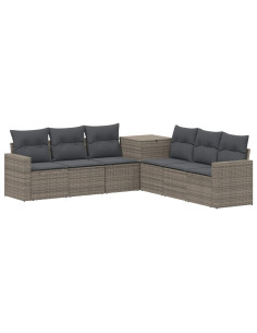 Set di divani 7 pcs Grigio e Grigio Scuro