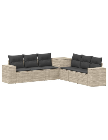 Set di divani 7 pcs Grigio chiaro e grigio scuro