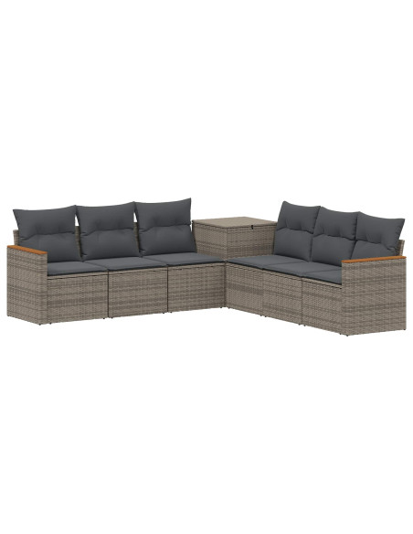 Set di divani 7 pcs Grigio e Grigio Scuro