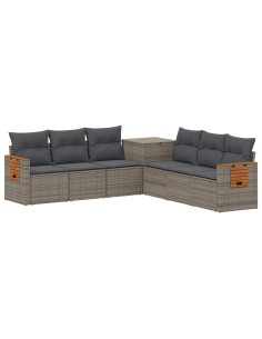 Set di divani 7 pcs Grigio e Grigio Scuro