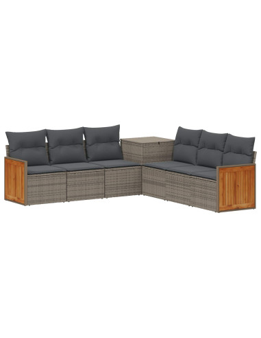 Set di divani 7 pcs Grigio e Grigio Scuro