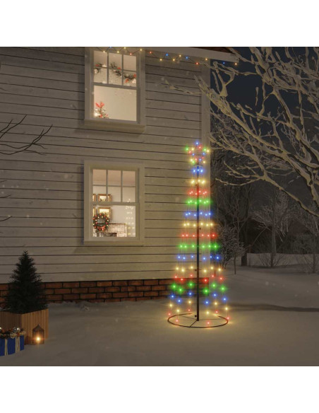 Albero di Natale a Cono Colorato 108 LED 70x180 cm